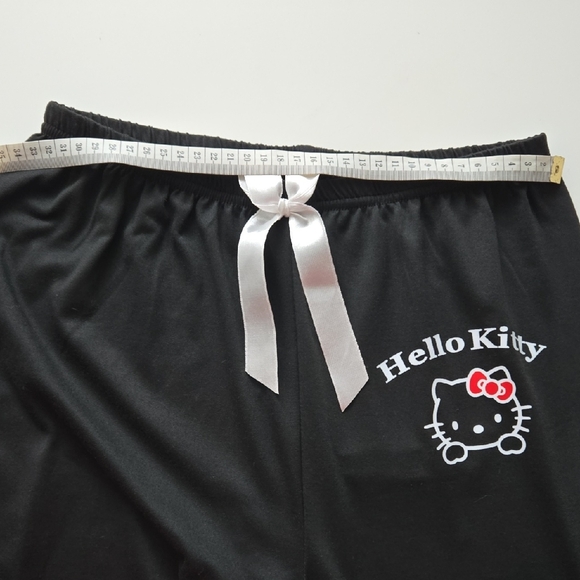 Hello Kitty Pajama Lounge Set 2 Piece Black Womens Small Cute Sanrio - Picture 7 of 10